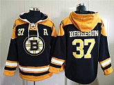 Boston Bruins 37 Patrice Bergeron Black All Stitched Pullover Hoodie,baseball caps,new era cap wholesale,wholesale hats